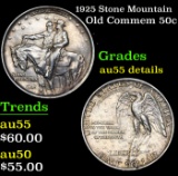 1925 Stone Mountain Old Commem Half Dollar 50c Grades AU Details