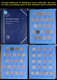 Partial Jefferson 5c Whitman book, 1938-1961. 38 coins in total, including most of the wartime silve