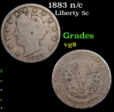 1883 n/c Liberty Nickel 5c Grades vg, very good