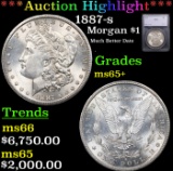 ***Auction Highlight*** 1887-s Morgan Dollar $1 Graded ms65+ By SEGS (fc)