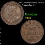 1921 Canada 1c, George V KM-28 Grades vf++