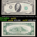 1950B $10 Green Seal Federal Reserve Note (Chicago, IL) Grades Choice AU