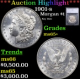 ***Auction Highlight*** 1901-s Morgan Dollar $1 Graded ms65+ By SEGS (fc)