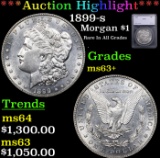 ***Auction Highlight*** 1899-s Morgan Dollar $1 Graded ms63+ By SEGS (fc)