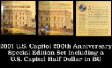 2001 U.S. Capitol 200th Anniversary Special Edition Set Including a U.S. Capitol Half Dollar in BU.