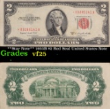 **Star Note** 1953B $2 Red Seal United States Note Grades vf+