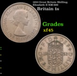 1953 Great Britain Shilling, Elizabeth II KM-890 Grades xf+