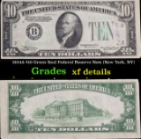 1934A $10 Green Seal Federal Reserve Note (New York, NY) Grades xf details