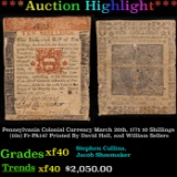 ***Auction Highlight*** Pennsylvania Colonial Currency March 20th, 1771 10 Shillings (10s) Fr-PA147