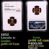 Proof NGC 1952 Lincoln Cent 1c Graded pr65 rd Cam By NGC