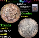 ***Auction Highlight*** 1898-s Morgan Dollar $1 Graded ms62+ By SEGS (fc)