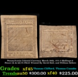 Pennsylvania Colonial Currency March 20th, 1771 2 Shillings 6 Pence (2s & 6d) Fr-PA157 Printed By Da