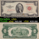**Star Note** 1953A $2 Red Seal United States Note Fr-1510* Grades vf+
