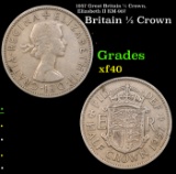 1957 Great Britain 1/2 Crown, Elizabeth II KM-907 Grades xf