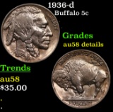 1936-d Buffalo Nickel 5c Grades AU Details