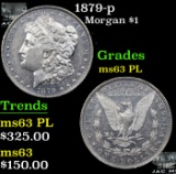 1879-p Morgan Dollar $1 Grades Select Unc PL