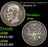 1897 Russian Empire 1 Rouble Silver Grades xf