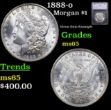1888-o Morgan Dollar $1 Graded ms65 By SEGS