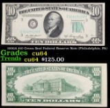 1950A $10 Green Seal Federal Reserve Note (Philadelphia, PA) Grades Choice CU