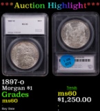 ***Auction Highlight*** 1897-o Morgan Dollar $1 Graded ms60 By SEGS (fc)
