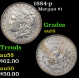 1884-p Morgan Dollar $1 Grades Choice AU