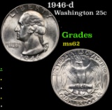 1946-d Washington Quarter 25c Grades Select Unc