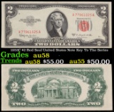 1953C $2 Red Seal United States Note Key To The Series Grades Choice AU/BU Slider