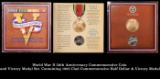 World War II 50th Anniversary Commemorative Coin and Victory Medal Set. Containing 1995 Clad Commemo