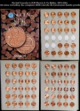 Partial Lincoln 1c H.E Harris & Co folder, 1975-2013, 83 coins including the complete 2009 Lincoln B