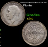 1929 Great Britain Florin KM-834 Grades xf