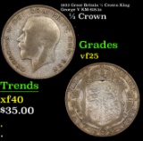 1922 Great Britain 1/2 Crown King George V KM-818.1a Grades vf+