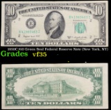 1950C $10 Green Seal Federal Reserve Note (New York, NY) Grades vf++
