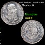 1965 Mexican 1 Peso KM-459 Grades Choice+ Unc