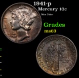 1941-p Mercury Dime 10c Grades Select Unc
