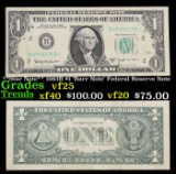 1963B $1 'Barr Note' AND Star Note Federal Reserve Note Grades vf+