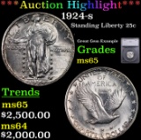 ***Auction Highlight*** 1924-s Standing Liberty Quarter 25c Graded ms65 By SEGS (fc)