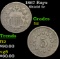 1867 Rays Shield Nickel 5c Grades f, fine
