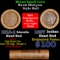 Mixed small cents 1c orig shotgun roll, 1916-d Wheat Cent, 1897 Indian Cent other end, Brinks Wrappe