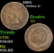 1862 Indian Cent 1c Grades f+