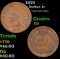 1879 Indian Cent 1c Grades f+