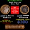 Mixed small cents 1c orig shotgun roll, 1917-d Wheat Cent, 1883 Indian Cent other end, Brinks Wrappe