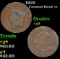 1825 Coronet Head Large Cent 1c Grades vg, very good