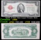 1928D $2 Red Seal Legal Tender Note Grades vf+