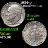 1954-p Roosevelt Dime 10c Grades Select Unc