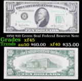 1950 $10 Green Seal Federal Reserve Note Grades xf+