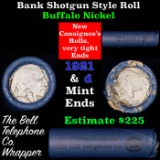 Buffalo Nickel Shotgun Roll in Old Bank Style 'Bell Telephone'  Wrapper 1921 &d Mint Ends