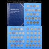 Partial Jefferson 5c Whitman book #1, 1938-1961. 53 coins in total, including most of the wartime si