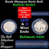 Buffalo Nickel Shotgun Roll in Old Bank Style 'Bell Telephone'  Wrapper 1914 &d Mint Ends