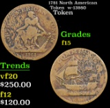 1781 North American Token  w-13980 Grades f+