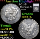 ***Auction Highlight*** 1901-S Morgan Dollar $1 Graded ms62 PL By SEGS (fc)